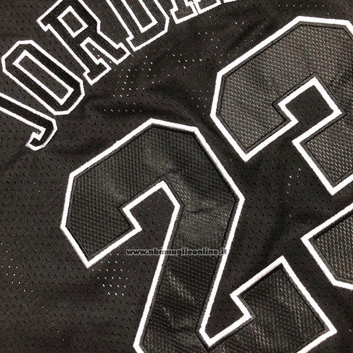 Maglia Manica Corta Chicago Bulls Michael Jordan No 23 Nero